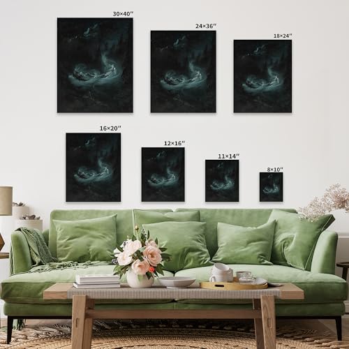 Image of Poster Master Haunted Forest Canvas - Retro Fairy Dance Print - Ghostly Spirits Art - Ideal Gift for Men, Women - Gothic Wall Decor for Bedroom, Living Room, Office - Available in 8x10 to 30x40