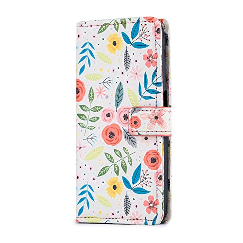 Image of Samsung Galaxy A50 Flip Case | Premium Leather Finish | with Card Pockets | Wallet Stand |Complete Protection Designer Flip Cover for Oppo A12 - Multicolor