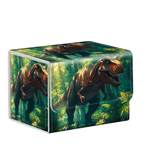 ETLKJVBL for MTG Card Storage Solution, Dinosaur Dense Jungle for MTG Card Box and Commander Decks, High Capacity Anime Card Sleeves for Mtg Deck Box, Designed Specifically for Mtg Players