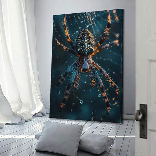 Toile d'araignée pour habiller un mur vide tableau déco moderne