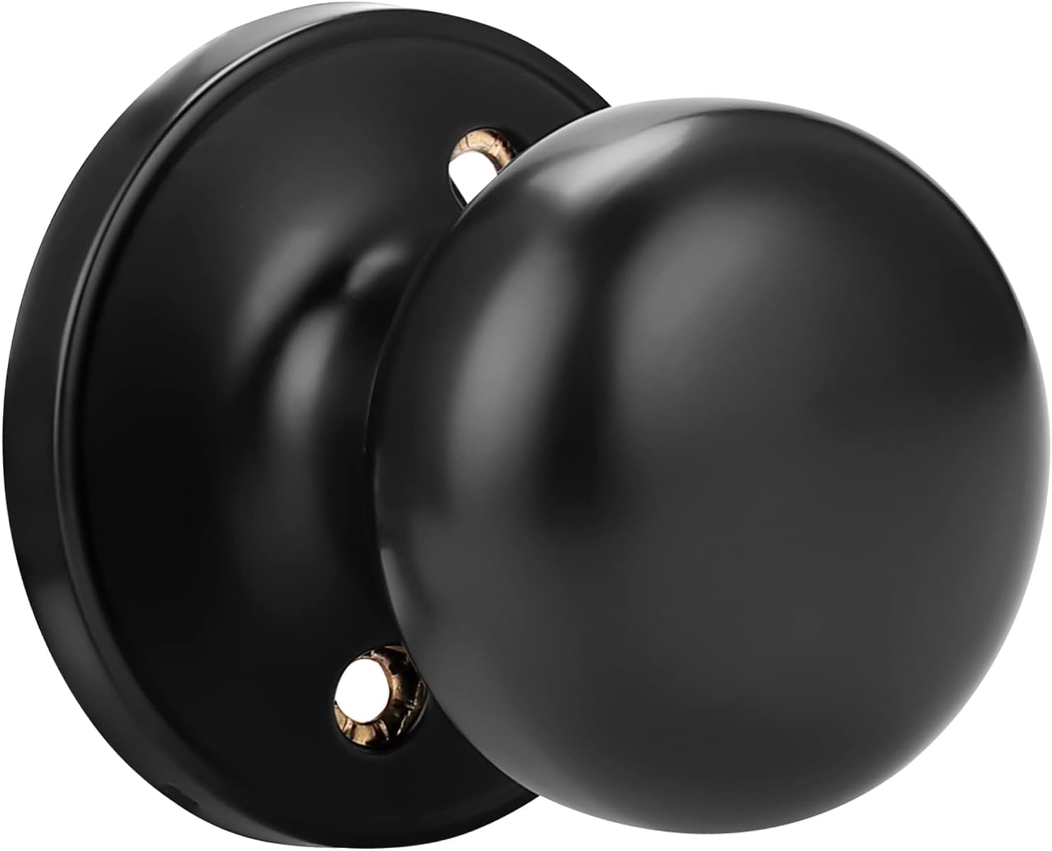 GOBEKOR 1 Pack Dummy Door Knobs Interior Matte Black Single Dummy Door