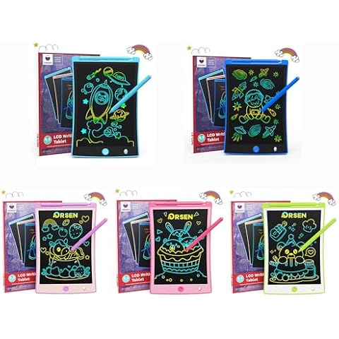 ORSEN LCD Writing Tablet, Colorful Doodle Board Drawing Pad for Kids, Educational Christmas Girls Toys Gifts for 3 4 5 6 7 8 Year Old Girls, Boys Cover