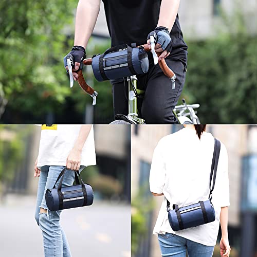 Pellor Bike Handlebar Bag, Bicycle Front Storage Bag, Mountain Road Bikes Commuter Shoulder Bag Professional Cycling Accessories Dirt Bikes, Road Bikes, Mountain Bikes,Blue #TOP2