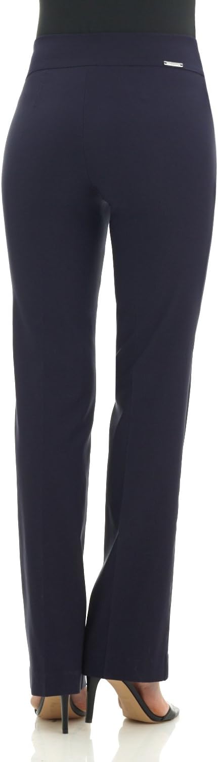 Rekucci Womens Ease into Comfort Stretchy Business Casual Bootcut Pull-On Everyday Office Pant in Regular/Tall/Petite Sizes