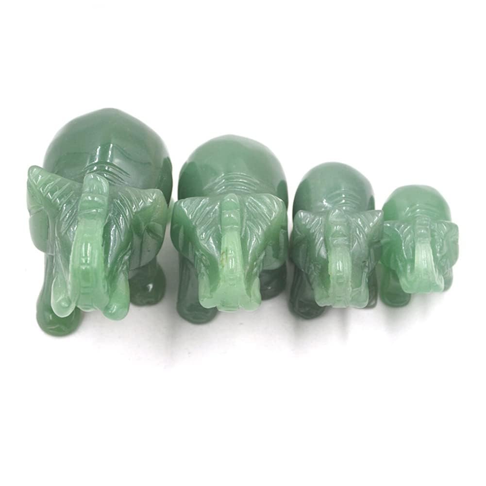 Statua di elefante in giada verde,statuette di elefanti portafortuna