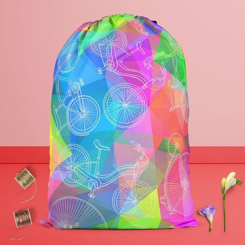 Image of ArtzFolio Bicycles D6 | Reusable Sack Bag | Bag for Gym, Storage, Vegetable & Travel