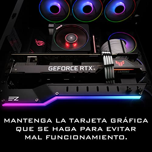 EZDIY-FAB soporte para GPU y tarjeta gráfica, soporte con 5 V y 3 pines ARGB LED, compatible con tarjetas de vídeo, como RX6700 - imagen 7