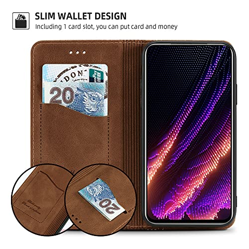 AKABEILA Capa para celular Samsung Galaxy Note 8 carteira com fecho magnético com suporte de couro P
