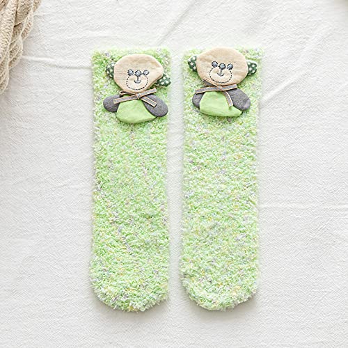 YOLAI Children Toddler Coral Fleece Floor Socks Cute Cartoon Thickened Stockings Comfortable Warm Fuzzy Sleep Socks2