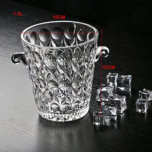 Cubo de hielo de cristal con acabado gota de agua, la champanera de 1.5L ideal para vino 3