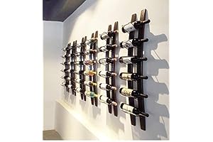 Rustic Wall Wine Bottle Holder - Perfect for Home Decor and Storage
