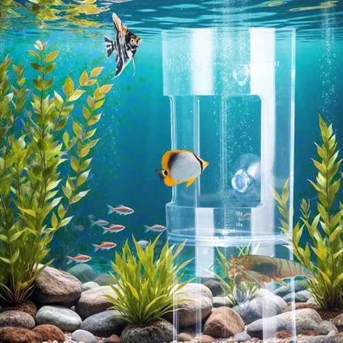 Image of Fish Feeder Oval Back Flat Automatic Feeders Reduced Filter Clogging Tank Suitable for All Kinds of Food Tank Accessories