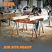Bora Portamate Speedhorse XT Sawhorse Pair- Two pack, 30-36 inch height adjustable Legs, Metal Top for 2x4, Heavy Duty Pro Bench Saw Horse for Contractors, Carpenters - PM-4550T,Orange