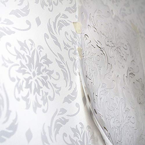 Stencilit® Lily Blooms Damask Stencil For Painting - Xl Size 21.5"X24" - Large Floral Paint Stencil - Arabesque Stencils For Walls #TOP6