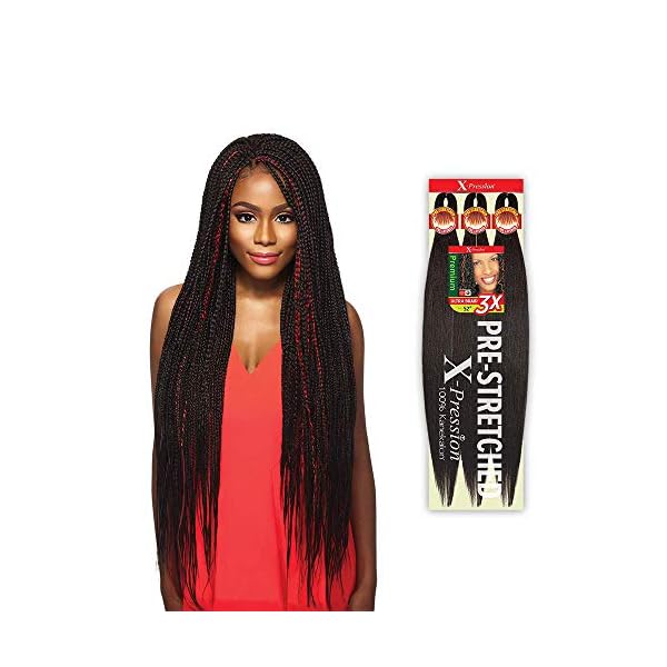 MULTI PACK DEALS! Outre Braids X-Pression Kanekaion 3X Pre Stretched Braid 42" (3-PACK, 1B)