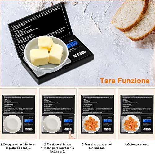 Vinabo Digitale precisieweegschaal 700g/0.01g Precisie Mini Keukenweegschaal Digitale Weegschaal Fijne Schaal Muntschaal Lcd-scherm Multifunctioneel voor Keuken Sieraden Koffie Kleine Poederschaal - Afbeelding 7