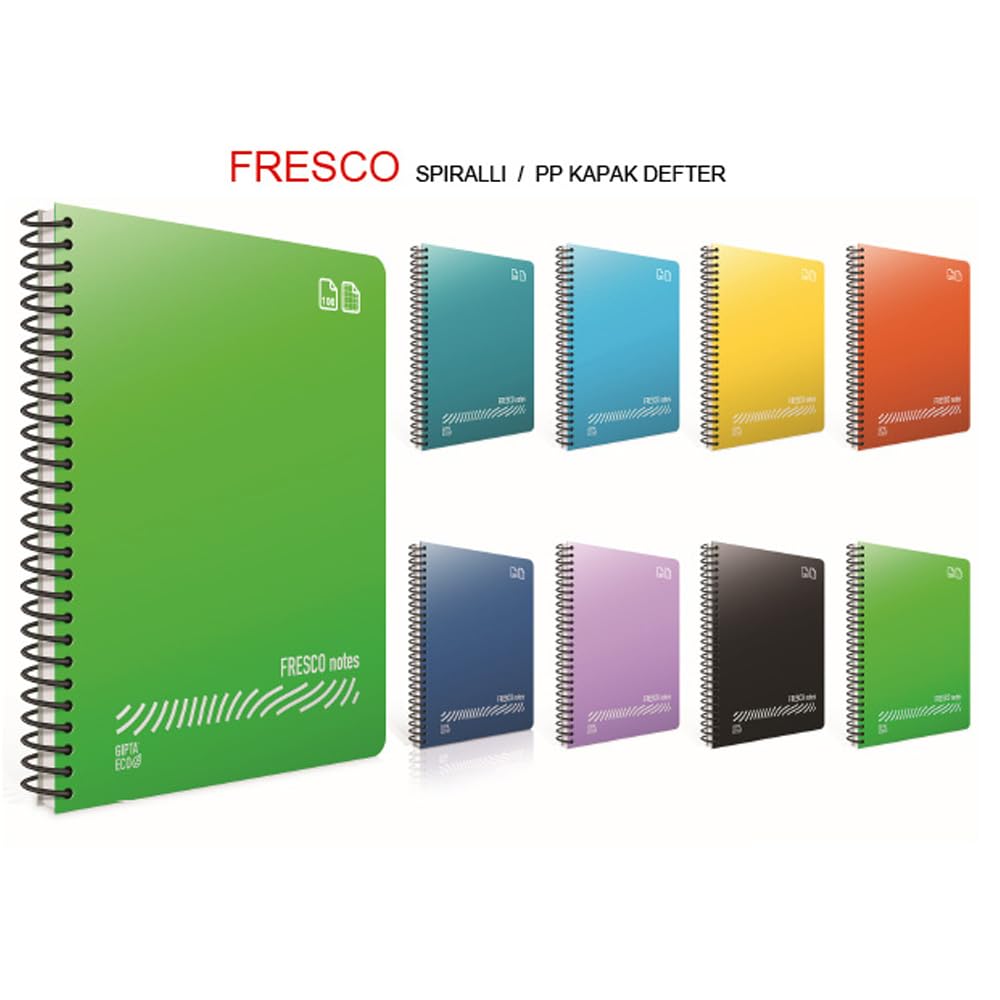 Gipta 185496 Cahier A4 Eco Fresco Spiral PP 96 feuilles lisses 4937