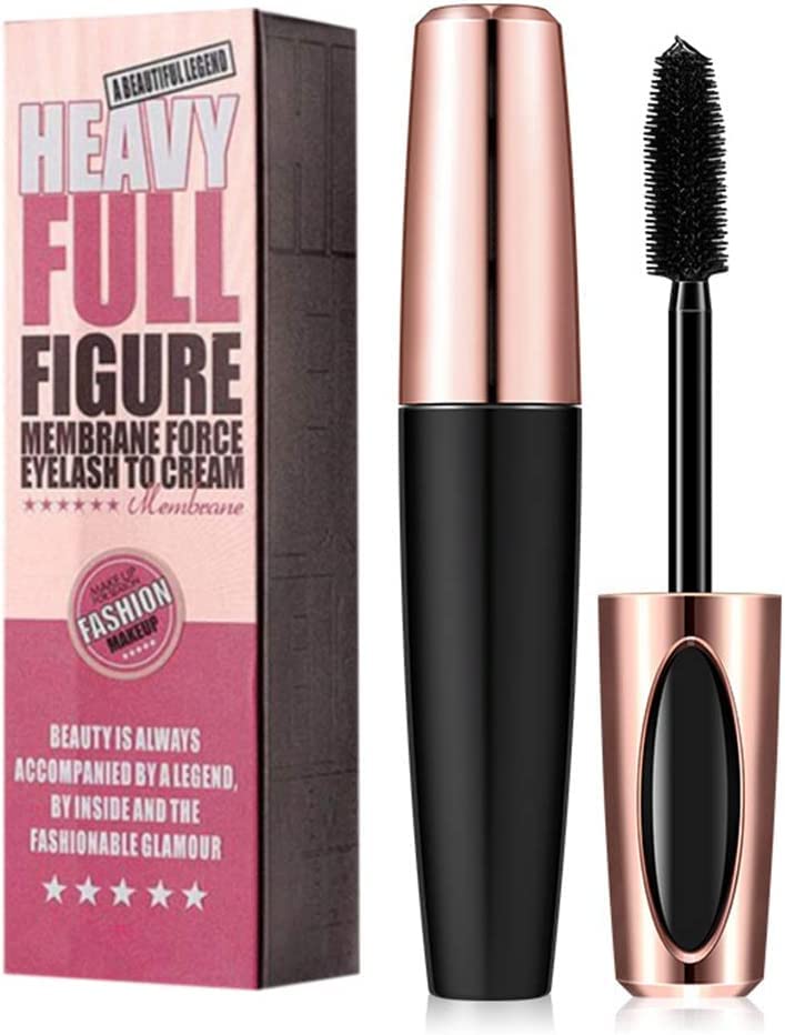 tuzWaterproof Eyelash Mask for Long Lasting Eyelashes 4d Silk Fiber Eyelash Mascara Makeup Extension Black Extension Curler…