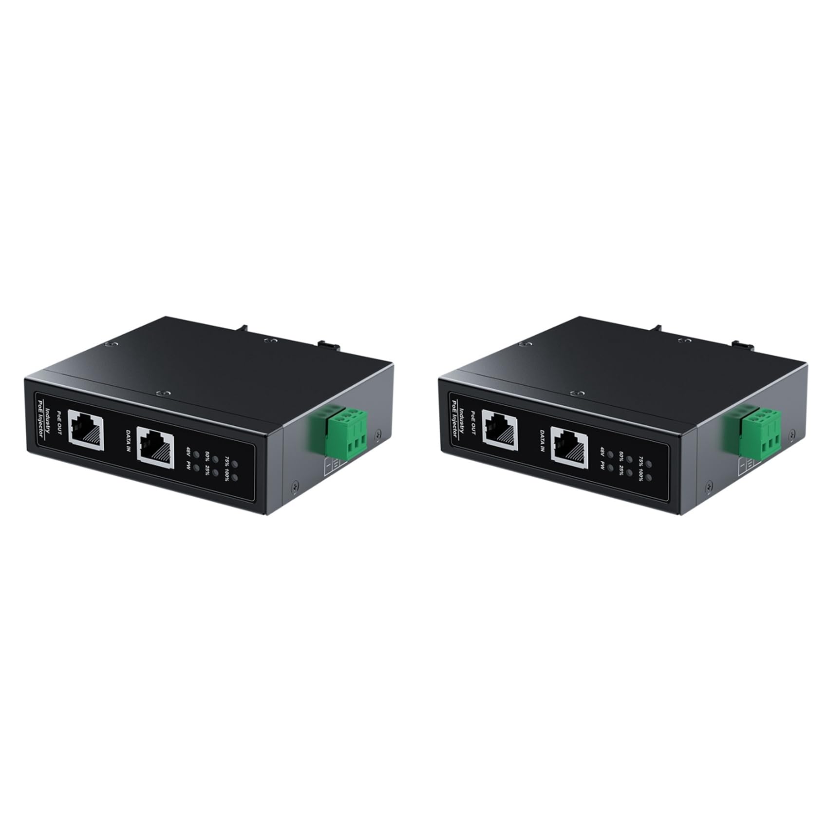 2X 10G Industrial Poem Injectator 90w Din Rail Ieee 802.3 Af/At/Bt Plugandplay 48-55V for Poe Camera,Wireless Ap