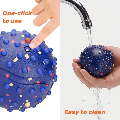 Balle interactive pour chien bleu stop meubles mordillés - 8