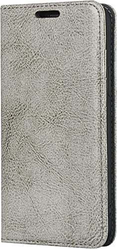 Étui portefeuille iPhone 13 Pro Max gris housse protection rabat cuir anti-choc RFID