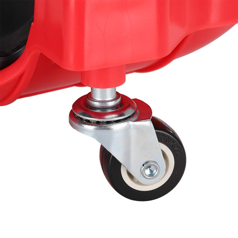 Rodilleras Deslizantes Multifuncionales que Ahorran Trabajo Almohadilla de Rodillas para Carpintería con Rueda Universal, con Rueda Universal Ajustable, para Uso en Interiores Y Exteriores(rojo)