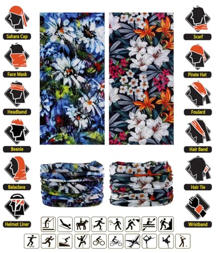 Image of VANCROWN Headband Neck Gaiter Head Wrap Headwear Face Mask Magic Scarf Bandana for Men and Women