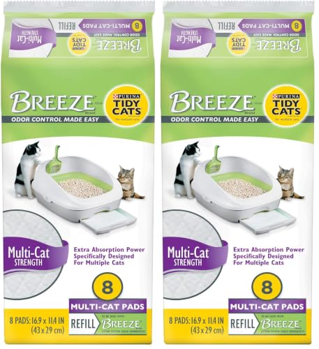 Purina Tidy Cats Cat Litter Breeze Pads Refill Pack Multi Cat Litter Pads - 8 ct. Bag (Pack of 2) - image 1