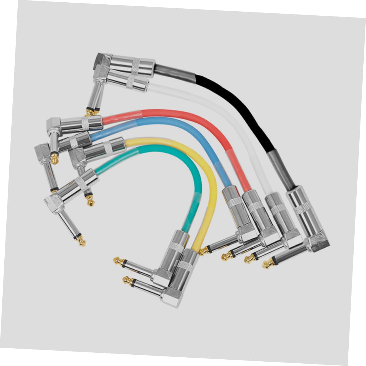 Abaodam 5stücke Guitar Pedal Kabel Effector Verbindungskabel Metallstecker Geräuschreduzierend Für Effektpedale Praktisch Und Tragbar