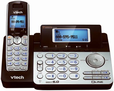 Teléfono inalámbrico Dect 6.0 con 2 líneas expandible