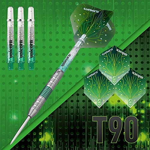 Unicorn Steel Tip Professional Darts Set, Green, 20 g - Image 2