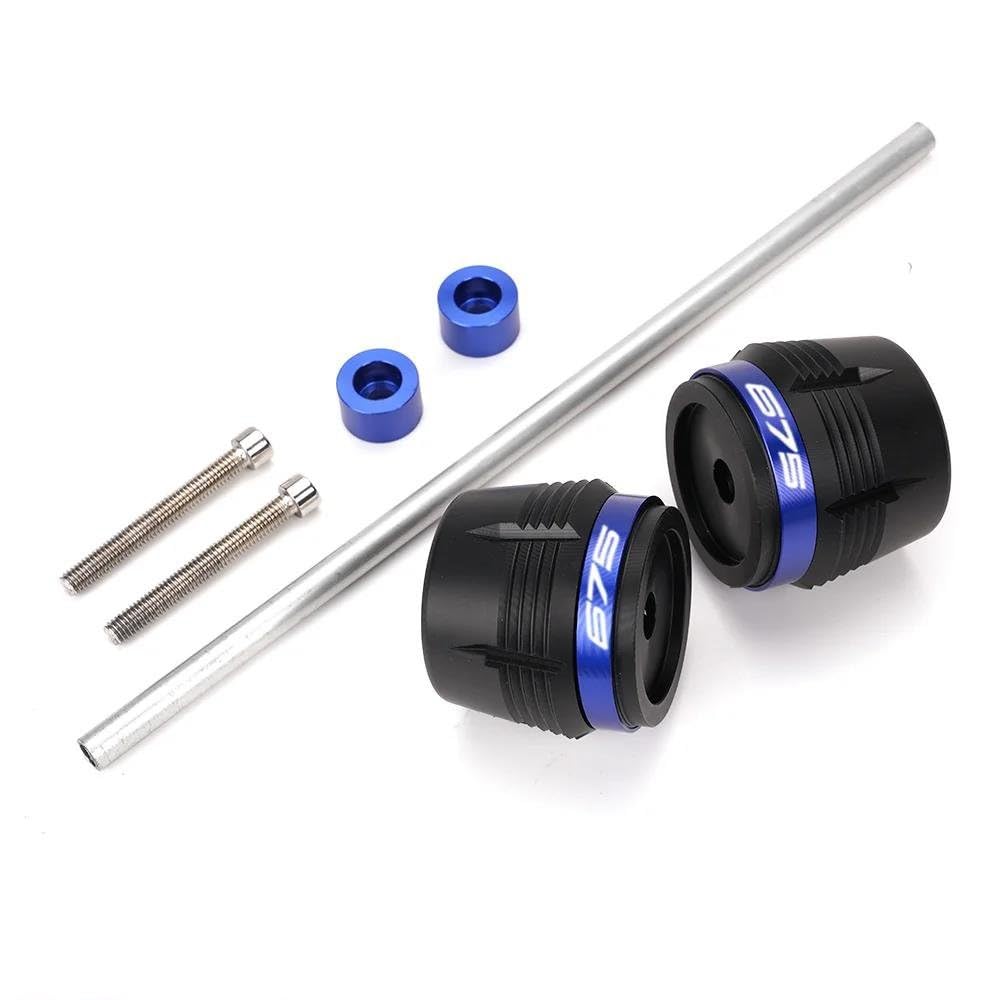 Sturzpad Schutz Motorrad Sturzschutz Für CFMOTO 675SR-R 675NK 675SS 675SR SR675 675 SS NK SR-R Motorrad Motor Absturzsicherung Rahmen Rad Sliders(Front Rear -Blue)