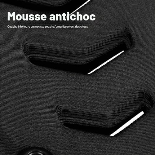 Protection de poitrine de motocross, légère et réglable, coque en polyéthylène, amortissant les chocs, gilet blindé de moto en mousse, double protection pour l'équitation vers l'arrière