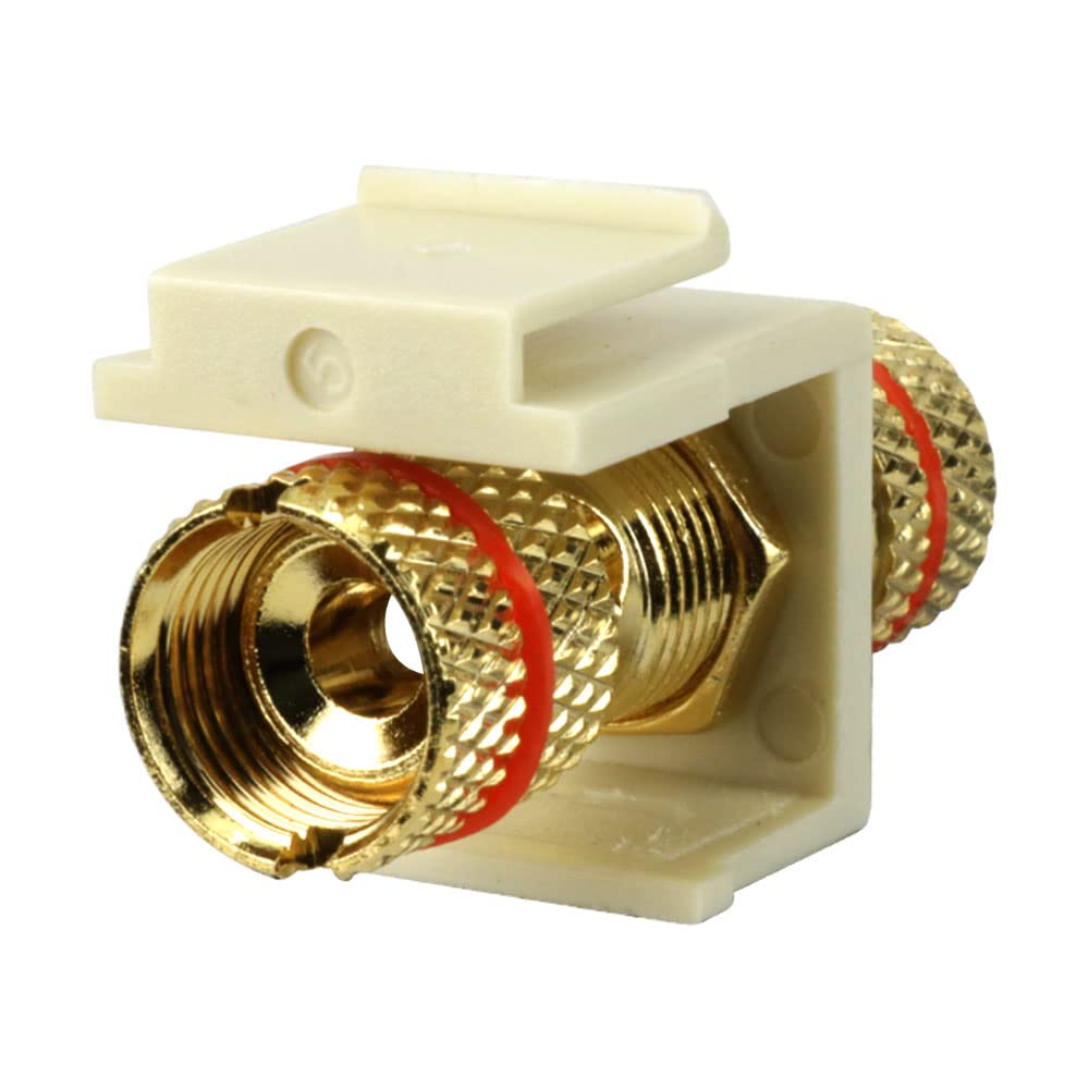 Gold-Plated Speaker Binding Post Keystone Insert