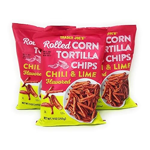 Trader Joes Rolled Corn Tortilla Chips Chili & Lime