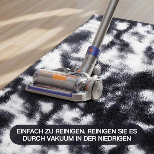 Sour Lemon Hochflor Teppich Grau Teppich Wohnzimmer 200x300 Waschbar Anti-Rutsch Extra Große Teppiche Schlafzimmer Flauschige Moderne Teppiche Matte Teppichen für Schlafzimmer Kinderzimmer