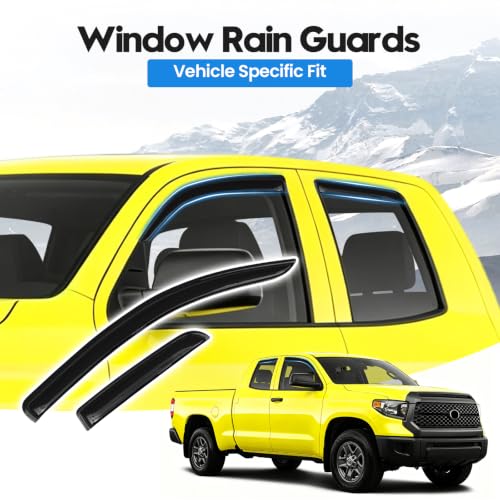 Image of FIILINES Rain Guards for Toyota Tundra Extended Cab 2017-2021