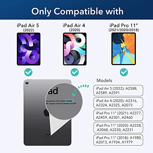 Magnetic Ipad Air 5Th 4Th & Ipad Pro 11 Inch Privacy Screen Protector, Anti Spy Privacy Filter For Apple Ipad Air 10.9" / Ipad Pro 11" Anti Blue Light Anti Glare [Landscape Privacy] #TOP6