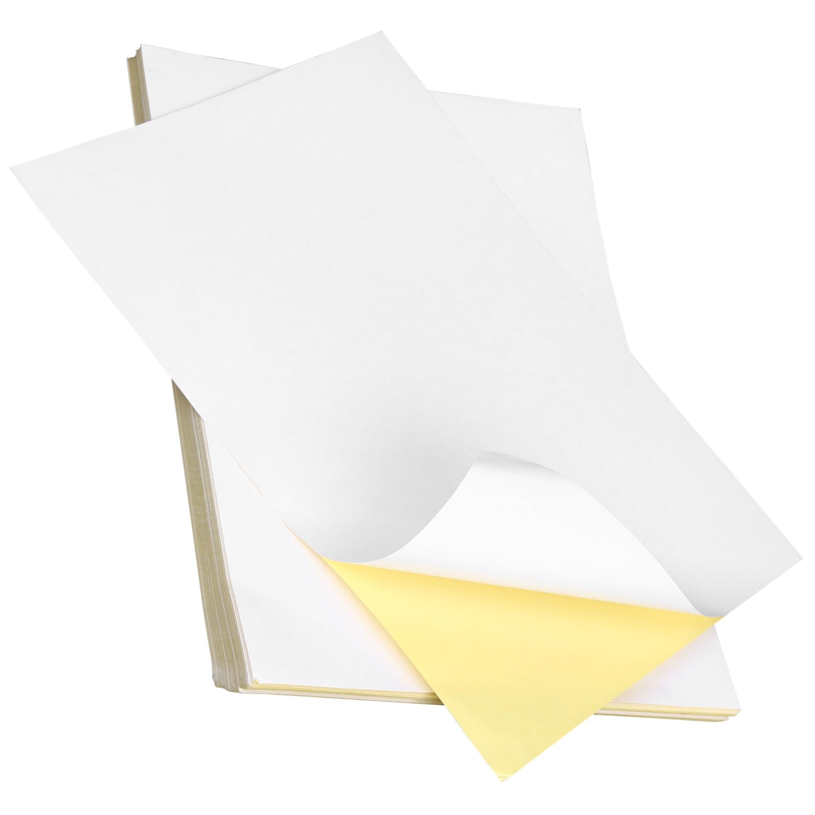 PartyKindom 100hojas Papel Adhesivo Imprimible Impresora de Inyección de Tinta Adhesivas para Etiquetas Autoadhesivas Papel Adhesivo Mate para Pegatinas Grandes Oficina o Hogar