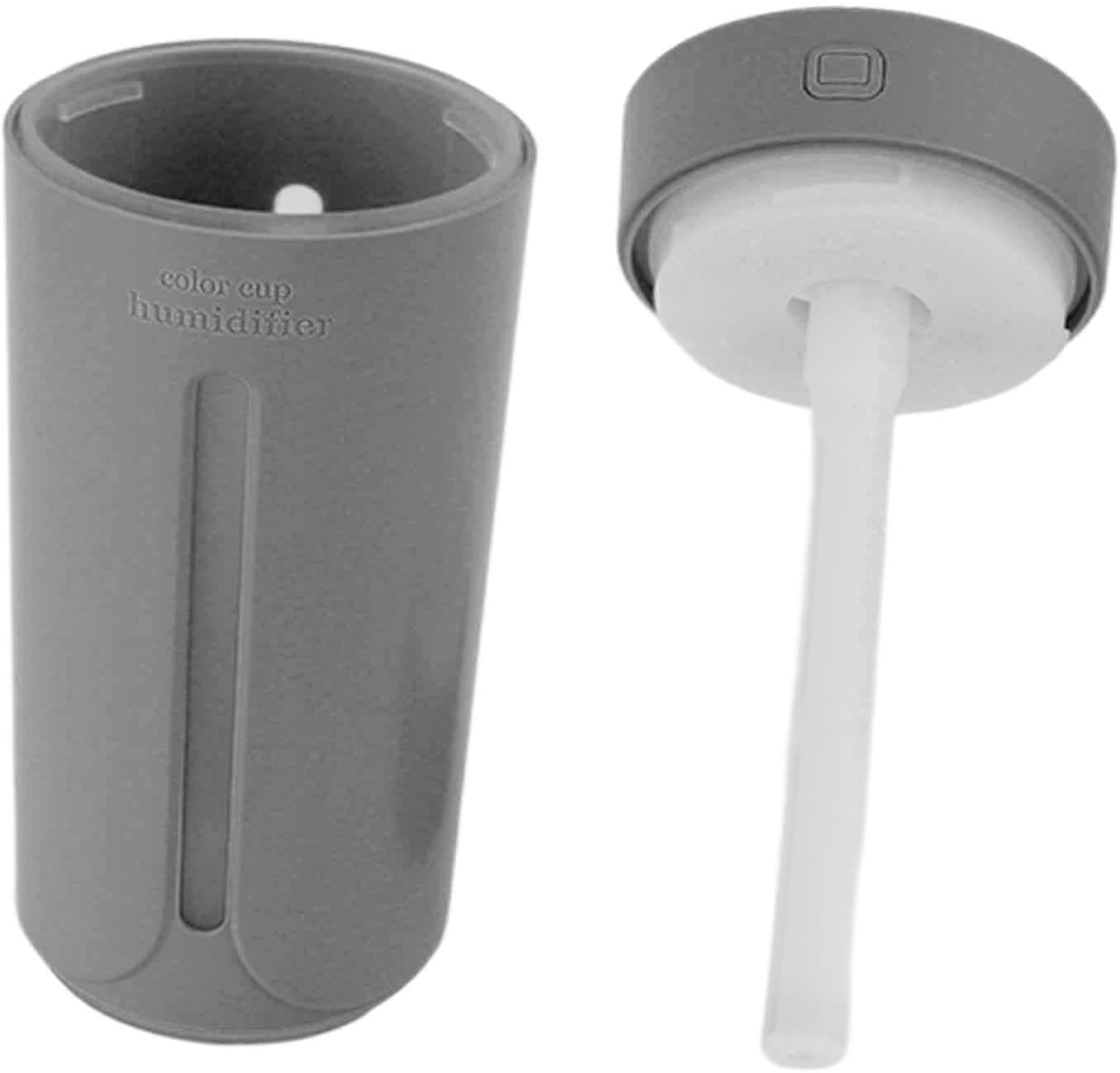 Do użytku domowego Dyfuzor olejków eterycznych, mini przenośny wielofunkcyjny nawilżacz 230 ml 2 w 1 cichy do biura i domu(Gray)