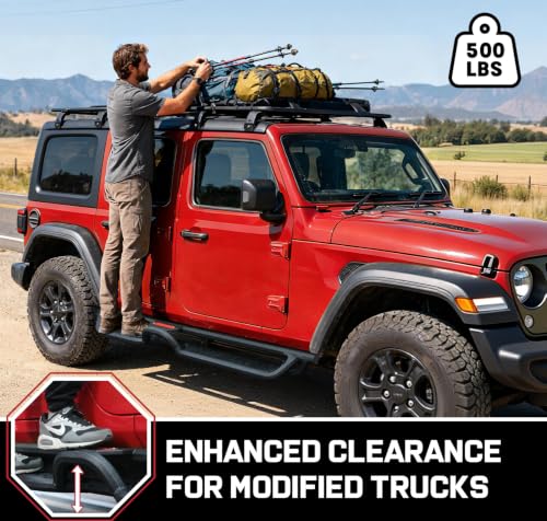 Image of COMNOVA Two Stairs Running Boards for 2018-2026 Jeep Wrangler JL 4 Doors