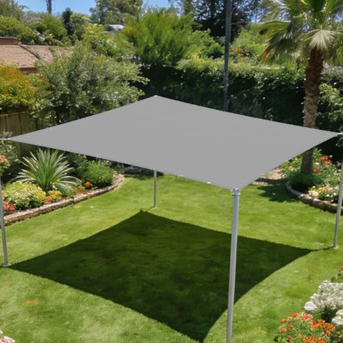 Voile d'ombrage rectangulaire 300x380 cm gris clair pour jardin