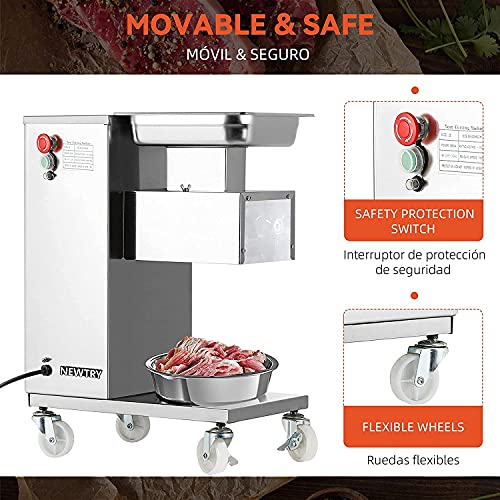 Cortadora de carne eléctrica 550W Acero inoxidable miniatura 5
