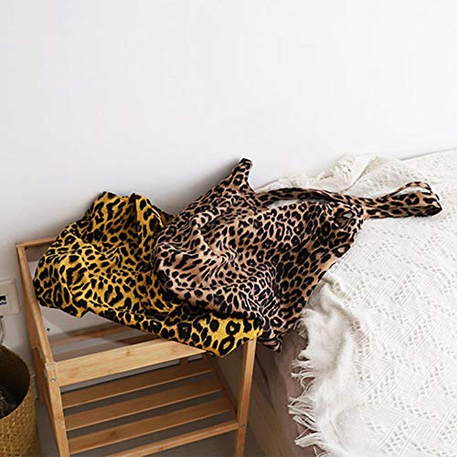 Image of Leopard Shoulder Bag Soft & Lightweight Large Tote Purse Handbag Travel Satchel Gift for Women