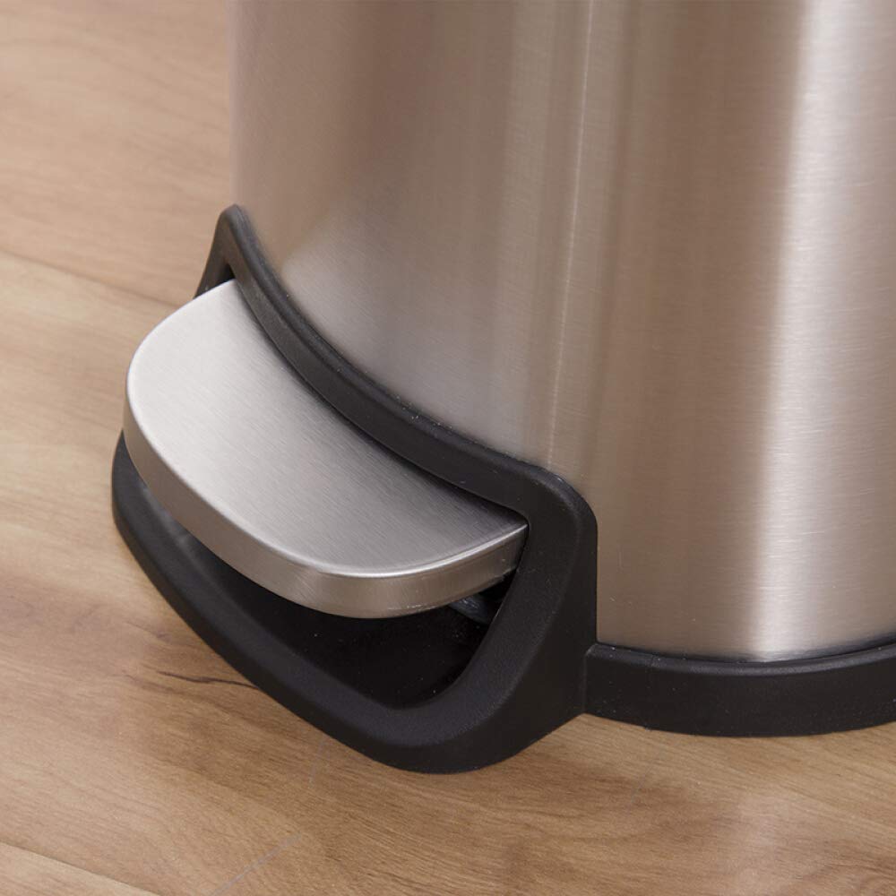 10 Liter Edelstahl Treteimer für Recycling – Abfall, Papier, Plastik, Dosen, Gartenabfälle Und Geeignet für Küche, Bad, Büro Und Schlafzimmer