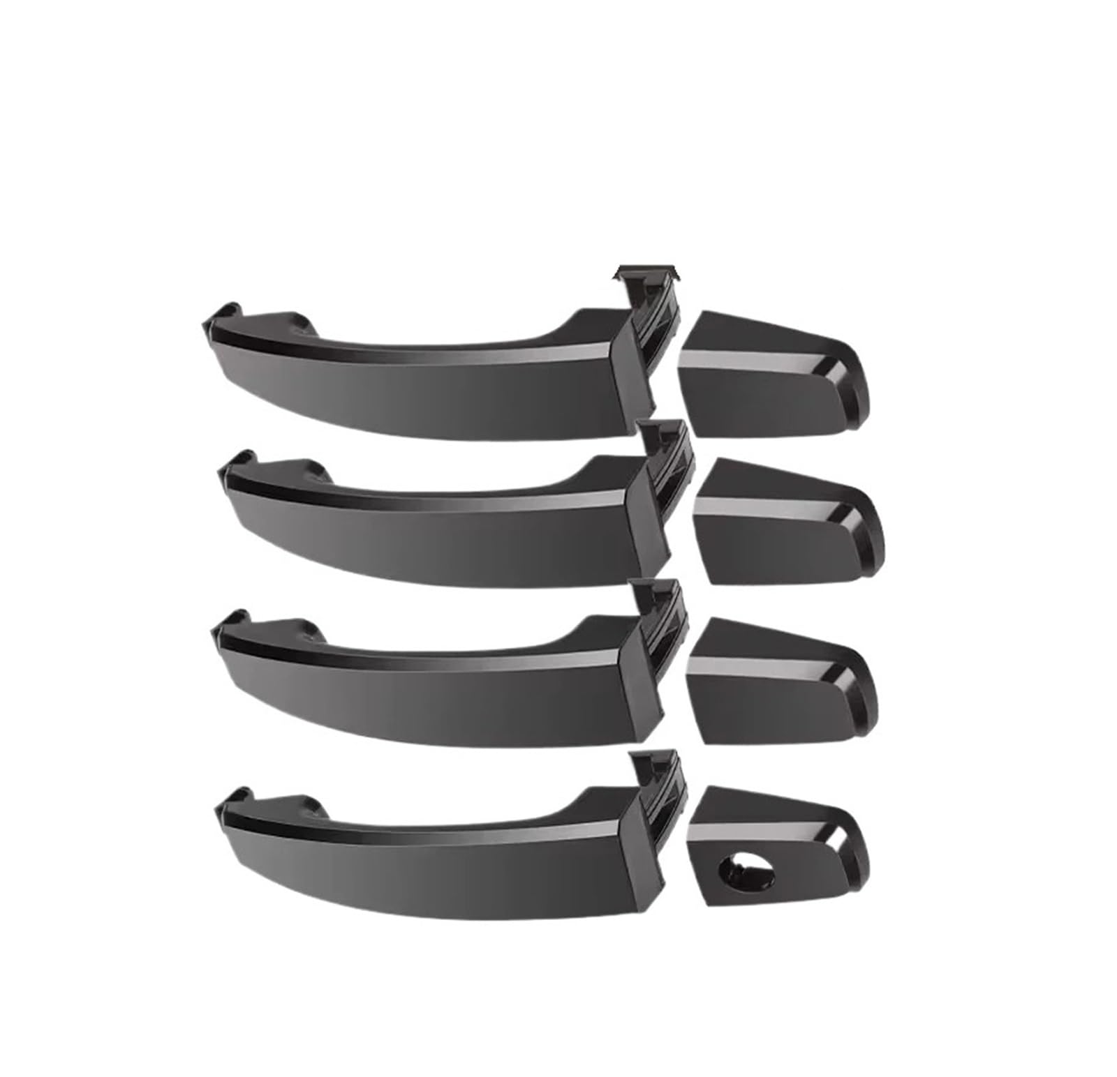 Pacsci 4Pcs Black Car Outer Door Handle For Chevrolet For Holden Captiva Sport Aveo For Saturn Vue 96468266 96468254 96468306 96468280 Chrome Black Exterior Door Handle(4Pcs Black)