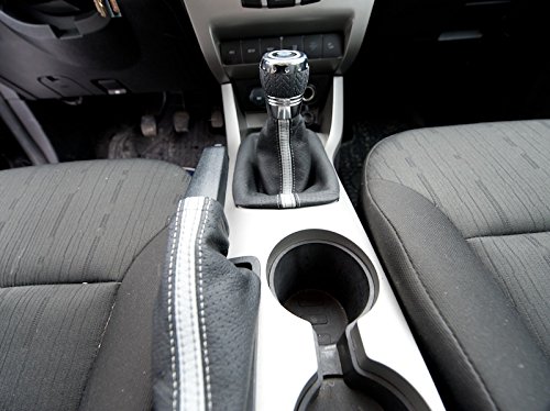 RedlineGoods ebrake Boot Compatible with Ford Focus Mk2 US 2008-11. Tailor Made - not Universal. Genuine top-Grade Italian Red Leather with Black Thread