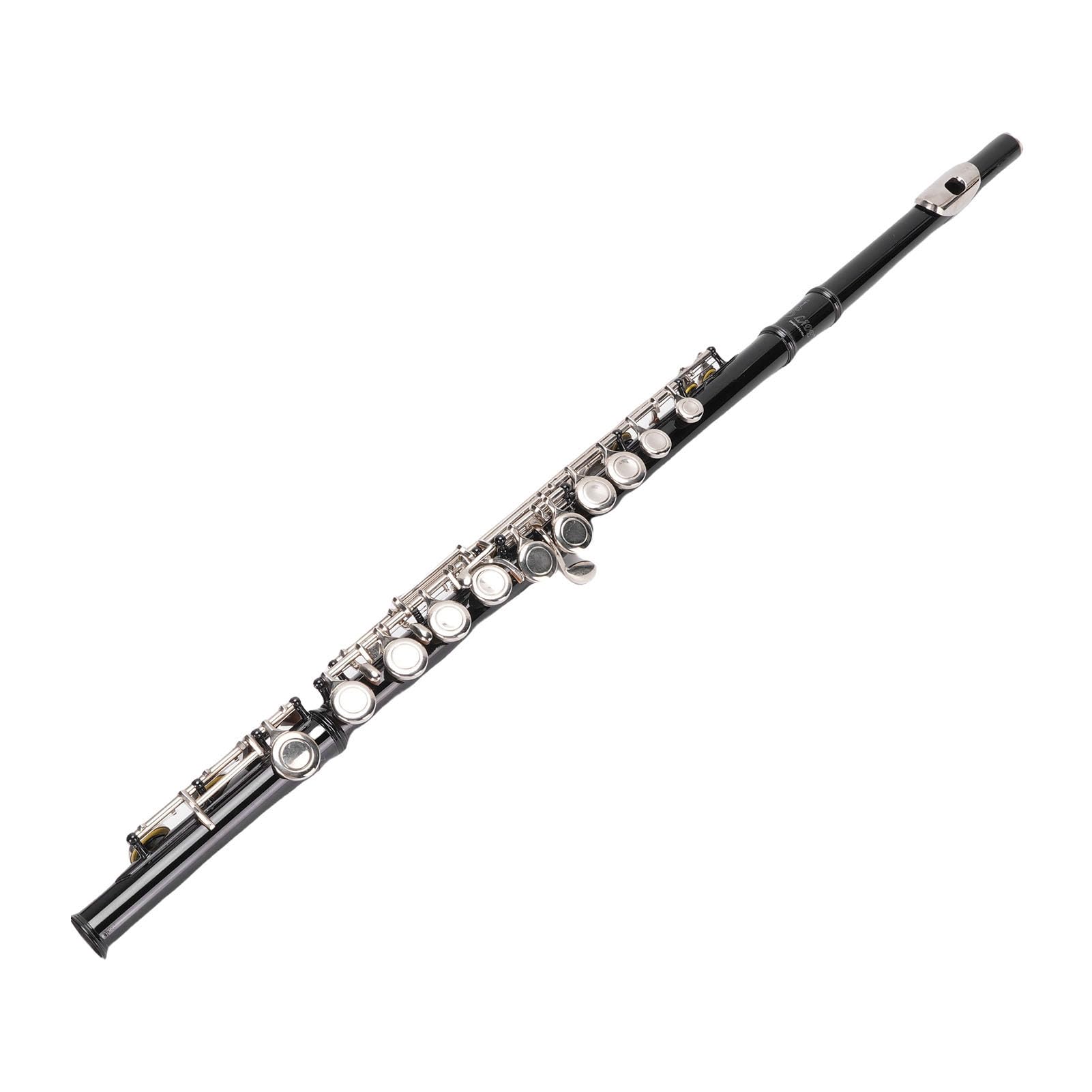 Flauto Do 16 Tasti, Flauto a Foro Aperto con Corpo in Cupronichel Tono Puro, Cuscinetti in Pelle Design Offset Tasto G con Tasto E Diviso per Principianti Studenti Adulti Lezioni di Musica