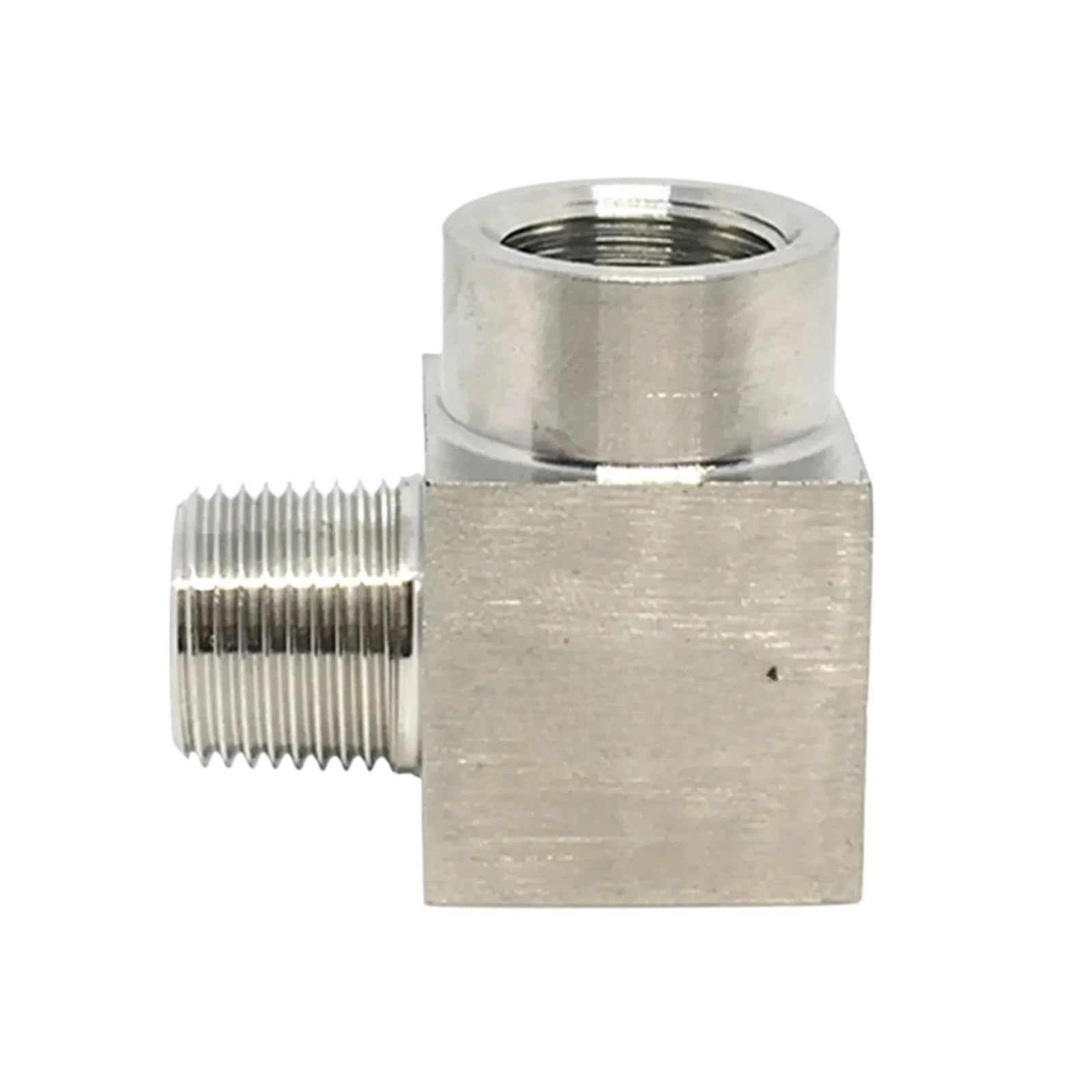 Raccord de tuyau haute pression 1/8", 1/4", 3/8", 1/2", 3/4", 1 BSPT NPT femelle/mâle, coude à 90 degrés, raccord en acier inoxydable 304 for eau et gaz(Female To Male,BSP,3/8")