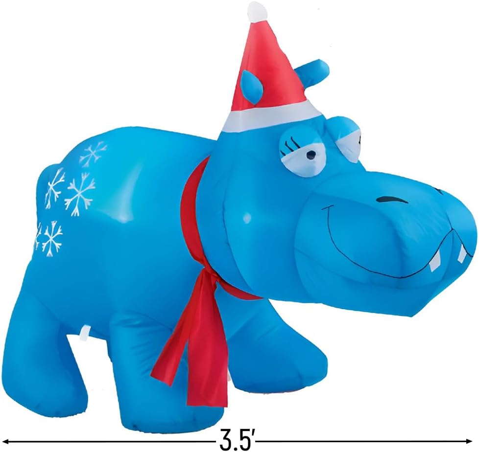 Brite Star 3.5ft Airblown Inflatables, Blue Hippo